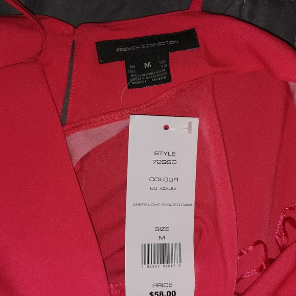 NWT FCUK cropped pleated cami - Picture 2 of 3